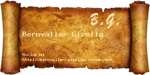 Bernvaller Gizella névjegykártya